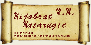 Mijobrat Matarugić vizit kartica